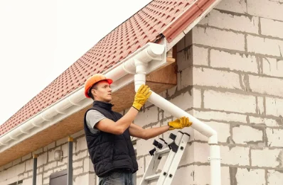 Pose et remplacement de gouttières à Dampniat